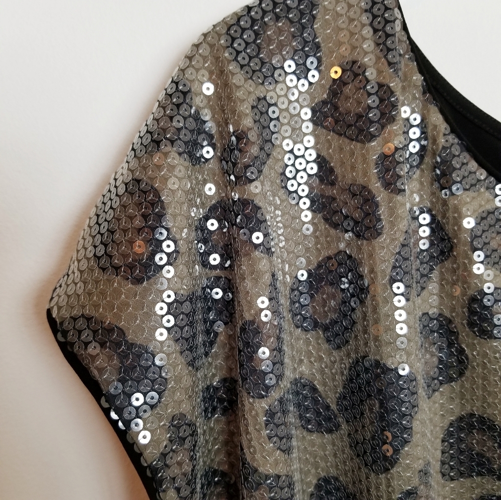 Lane Bryant Sequined Leopard Print  Dress